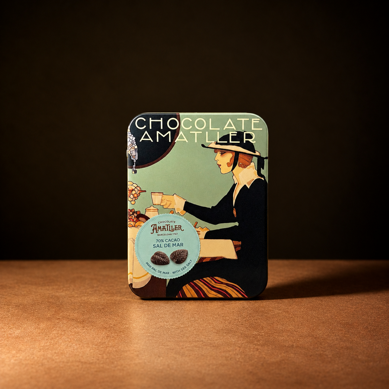 Amatller Dark Chocolate Leaves with Sea Salt 60g Olives&Oils